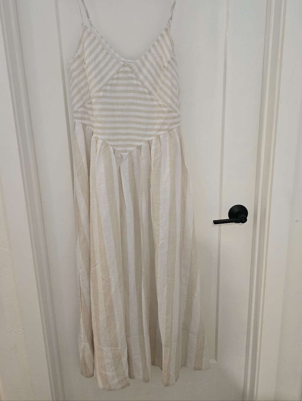 NWT Ronny Kobo Linen Blend Striped Drop Waist Dress - STUNNING! Msrp $168 - Picture 2 of 10